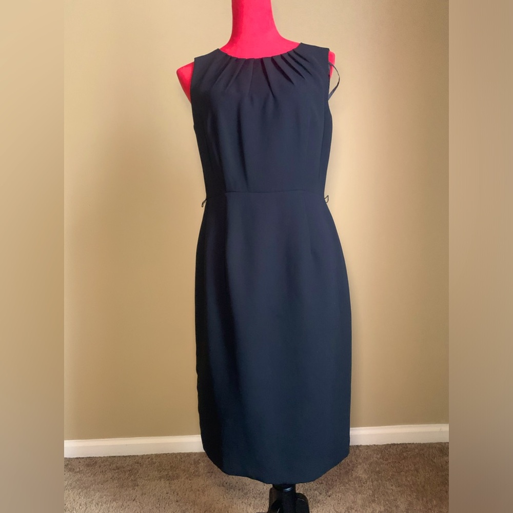 KASPER BLACK SLEEVELESS DRESS